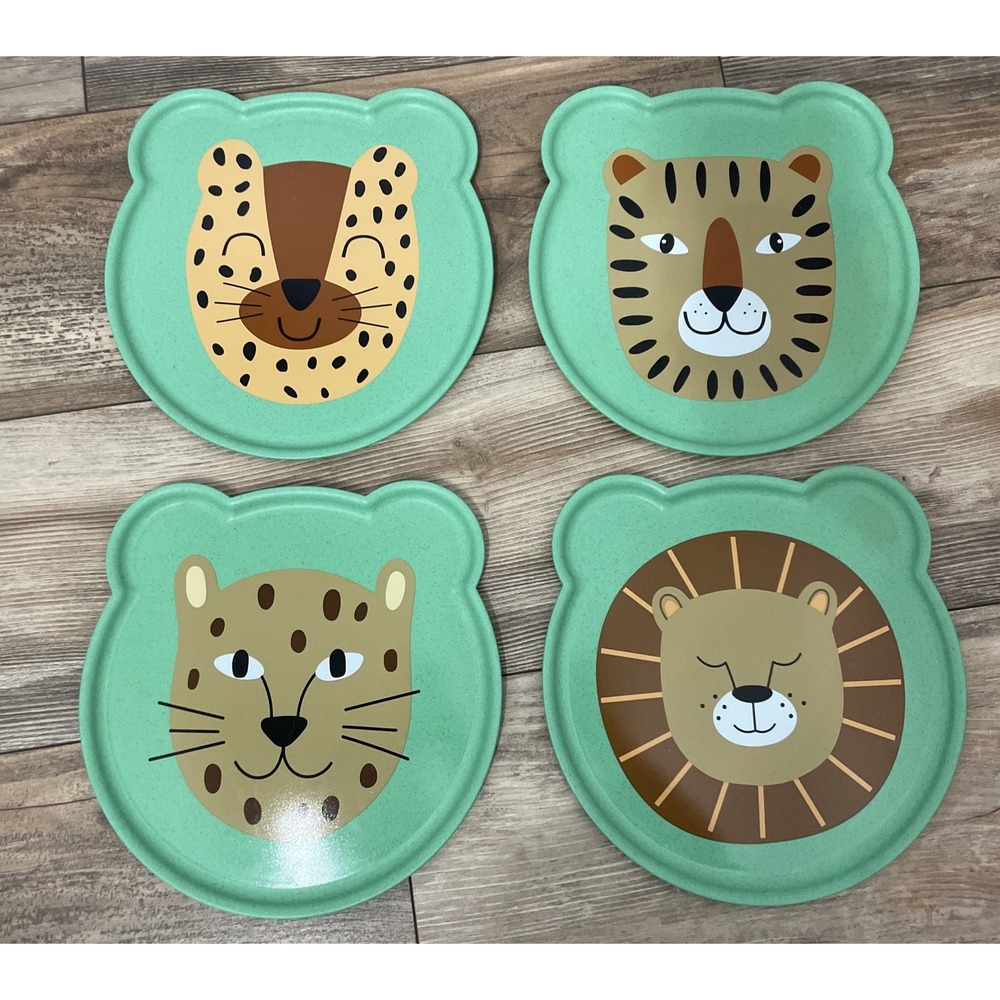 TarHong Shaped‎ Plate 4 Pack--Green Jungle
